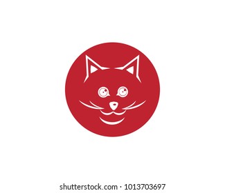 cat logo business template vector icon