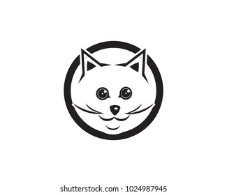 cat logo business template vector icon