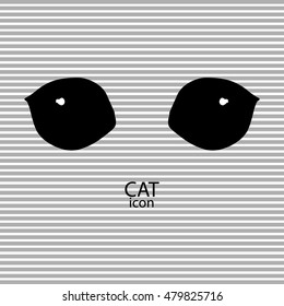 Cat logo. Cats eyes. Vector Illustation EPS10.