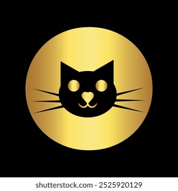 Cat Logo combine with letter O vector template