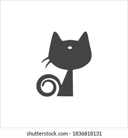 cat logo design black cat vector logo.