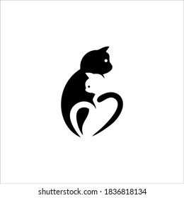 cat logo design black cat vector logo.