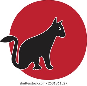 Cat logo design. Cat and Dog logo template vector. Circle Pet logo design. Animal Cat logo vectors. dog icon, pet shop, store, cafe, business, hotel, veterinary clinic, domestic, animals vector 