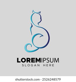 ícone gráfico de design do logotipo do cat
