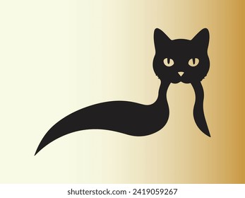 Cat logo design icon symbol vector template. cute cat logo cat vector.