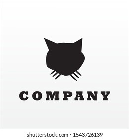 cat logo design on white background