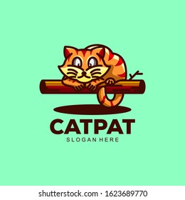 cat logo design premium illustration