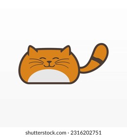 Cat logo design template. Unique animal logo design concept