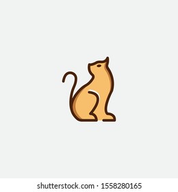 cat logo design template. vector illustration