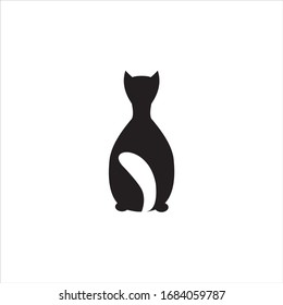 Cat logo design template vector image