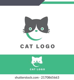 cat logo design template vector