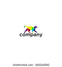 cat logo design vector graphic