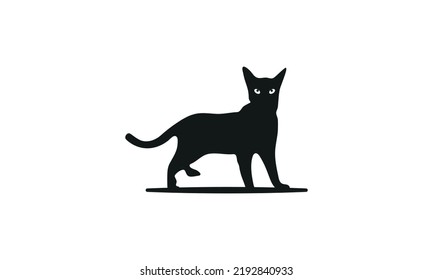 cat logo design vector illustration