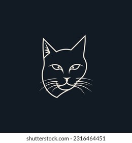 Cat logo design vector illustration