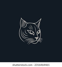 Cat logo design vector illustration