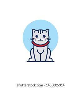 Cat Logo Design Vector Stock