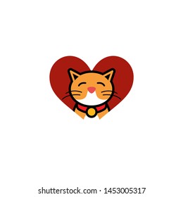 Cat Logo Design Vector Stock