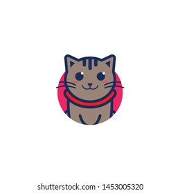 Cat Logo Design Vector Stock