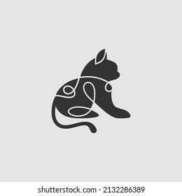 Cat logo Design Vector Template. Cat icon logo vector