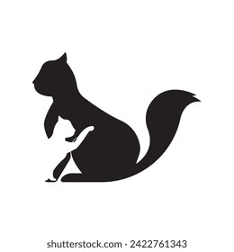 plantilla vectorial de diseño de logotipo de gato
