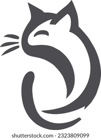 Cat logo design, Veterinary clinic shop icon, Pet home, Vector illustration 4