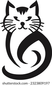 Logo-Design der Katze, Symbol für Veterinary Clinic Shop, Heimtier, Vektorgrafik 18