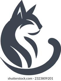 Cat logo design, Veterinary clinic shop icon, Pet home, Vector illustration 19