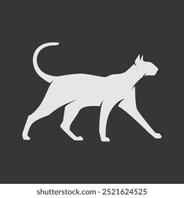 cat logo, flat design cat element, simple animal logo