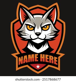 Cat Logo Gaming, Cat Logo Mascot, Cat Head Mascot logo