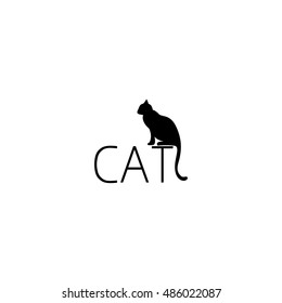 Cat Logo Graphic Design Concept Editable Stock Vector (Royalty Free ...