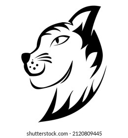 Katzenlogo, Kopflogo, kreatives, modernes Logo, Logo-Inspiration
