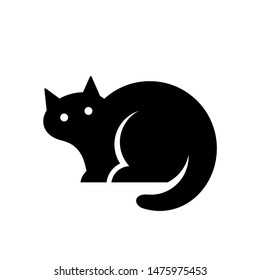 Illustration Cute Black Cat Peeking Out Stock Vector (Royalty Free ...