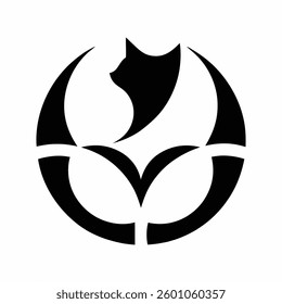 Cat logo icon design vector 
