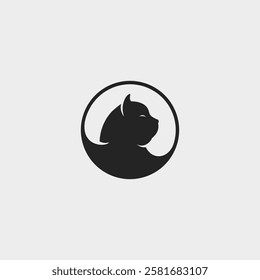 Cat logo icon flat vector design