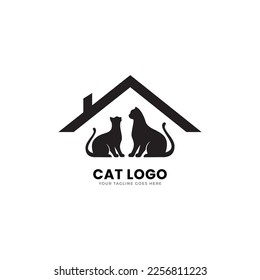 cat logo icon template art design vector.