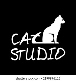 ilustración vectorial del icono del logotipo del gato