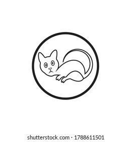 Cat logo illustration icon  vector template