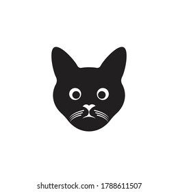 Plantilla vectorial de icono de la ilustración del logotipo del gato