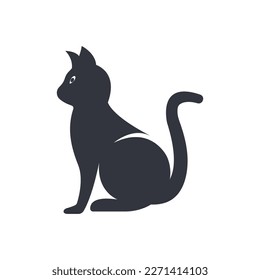 Cat logo illustration icon  vector template
