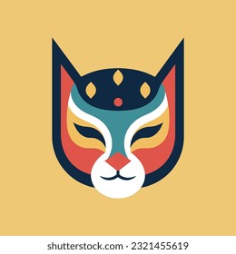 Cat Logo Illustration Vector Design Template. 