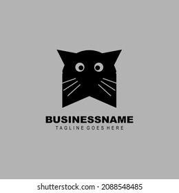 Ilustración del logotipo del gato. Icono de gato vector.