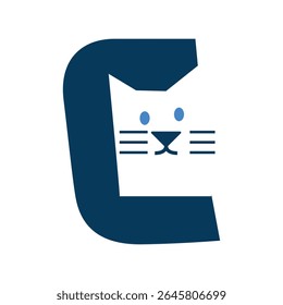 cat logo with letter C , logo design inspirations