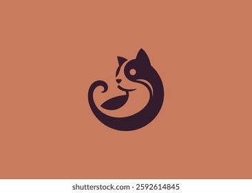 Cat Logo – A minimal and elegant cat, representing independence, mystery, and grace.