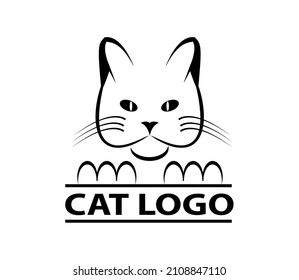 cat logo, modern creative simple cat logo design