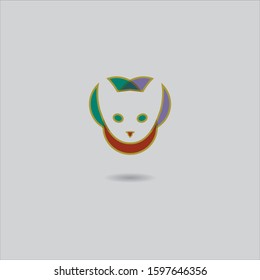 Cat logo negative space, Pet and animal logo design