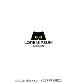 cat logo, pet logo, black cat logo and simple logo icon.