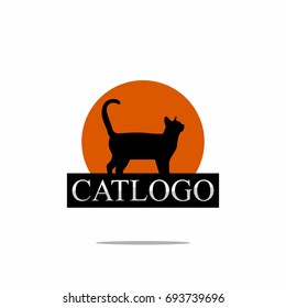 Cat logo for pet shop etc