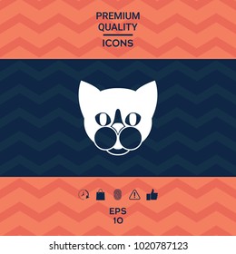 Cat - logo, protect sign icon