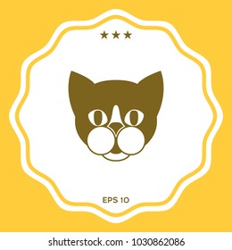 Cat - logo, protect sign icon