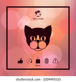 Cat - logo, protect sign icon